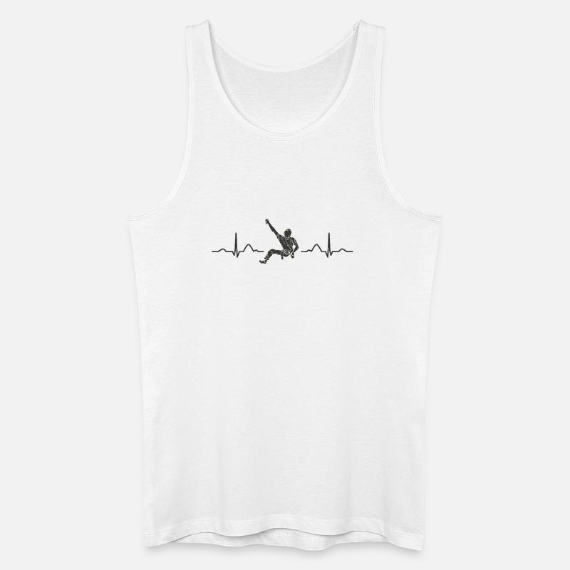 Boulderer Herzschlag Boulder Bouldern - Männer Bio Tank Top - Weiß