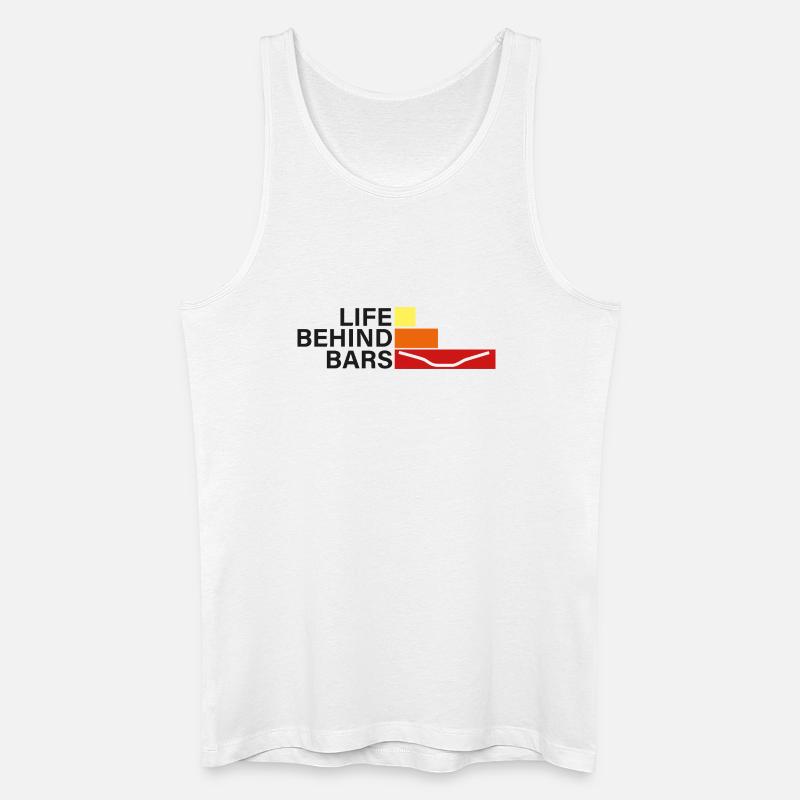 LEBEN HINTER GITTERN Leben hinter Hanteln - Männer Bio Tank Top - Weiß