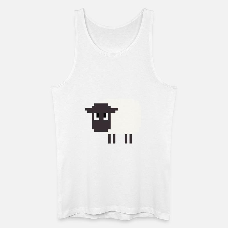 8 Bit Schaf - Männer Bio Tank Top - Weiß