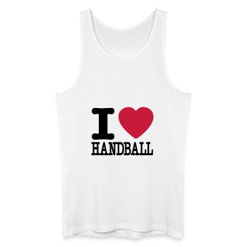 i love handball heart - Men’s Organic Tank Top - white - Front