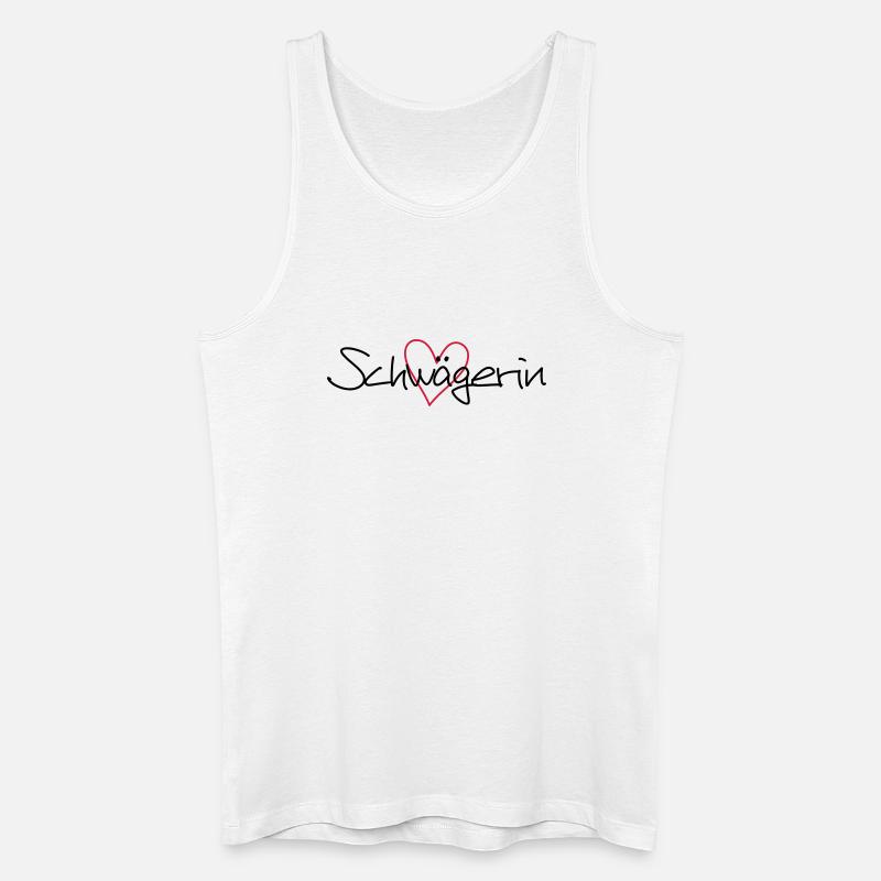 Schwägerin Herz Geschenk Junggesellenabschied - Männer Bio Tank Top - Weiß