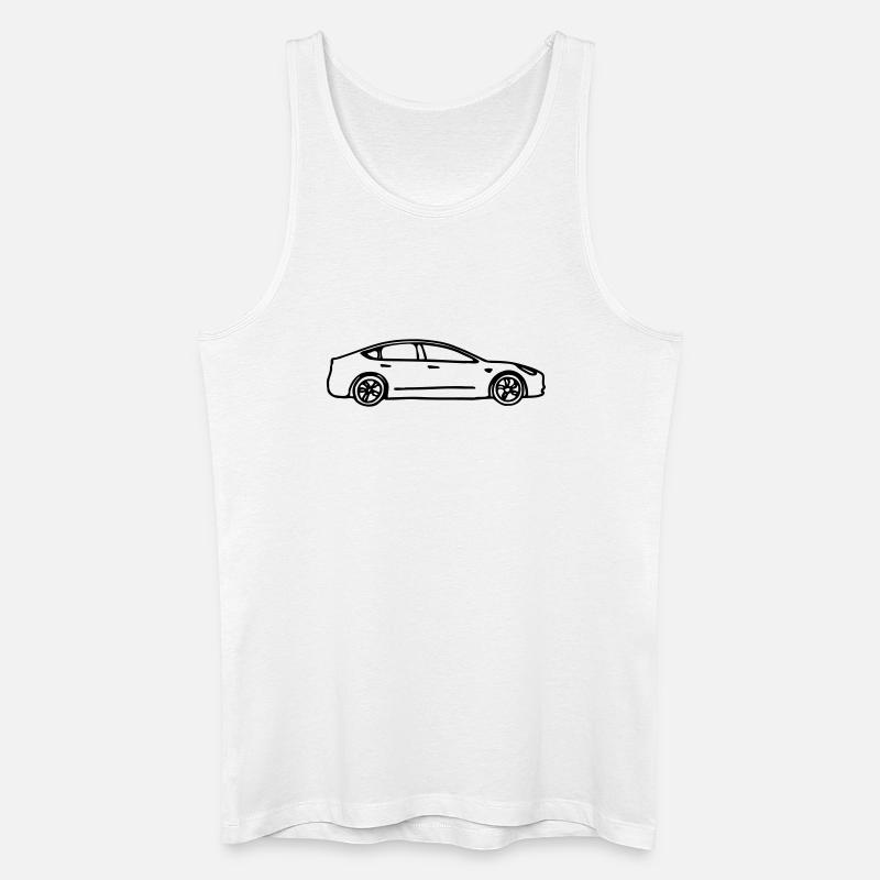 Model 3 gezeichnet - Männer Bio Tank Top - Weiß