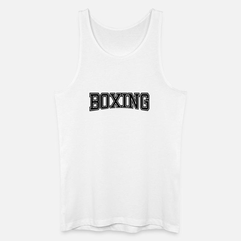 BOXING Design Old School - Männer Bio Tank Top - Weiß