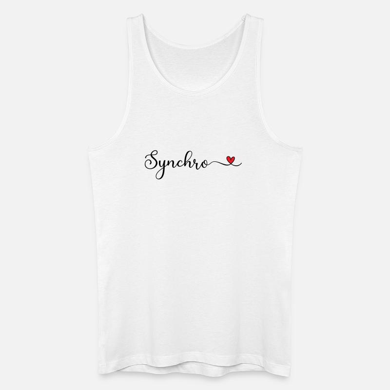 Synchronschwimmen - Männer Bio Tank Top - Weiß