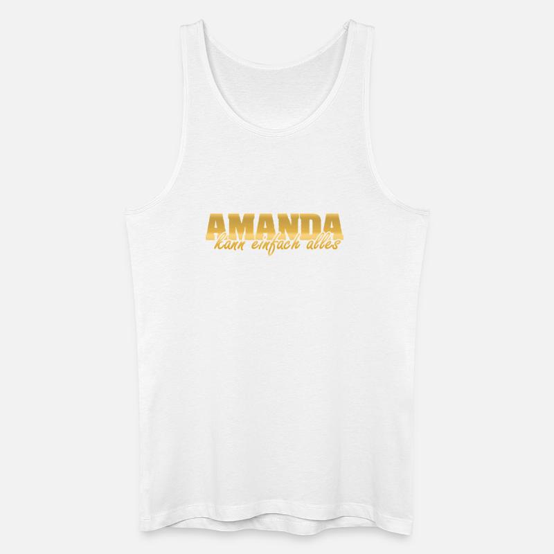 Spruch Amanda - Männer Bio Tank Top - Weiß