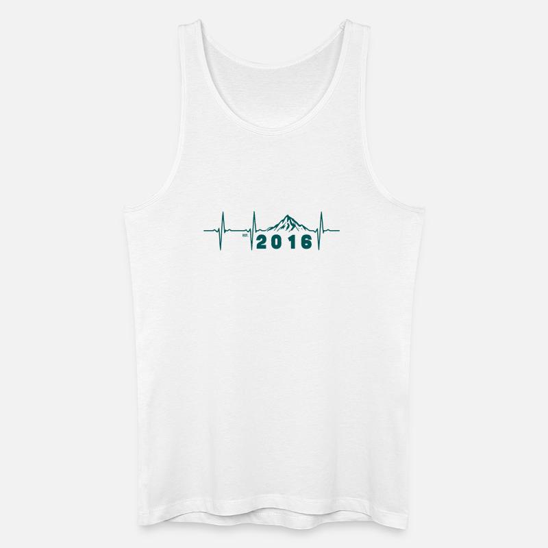 Sunset Retro 10-jähriges Jubiläum 2016 - Männer Bio Tank Top - Weiß
