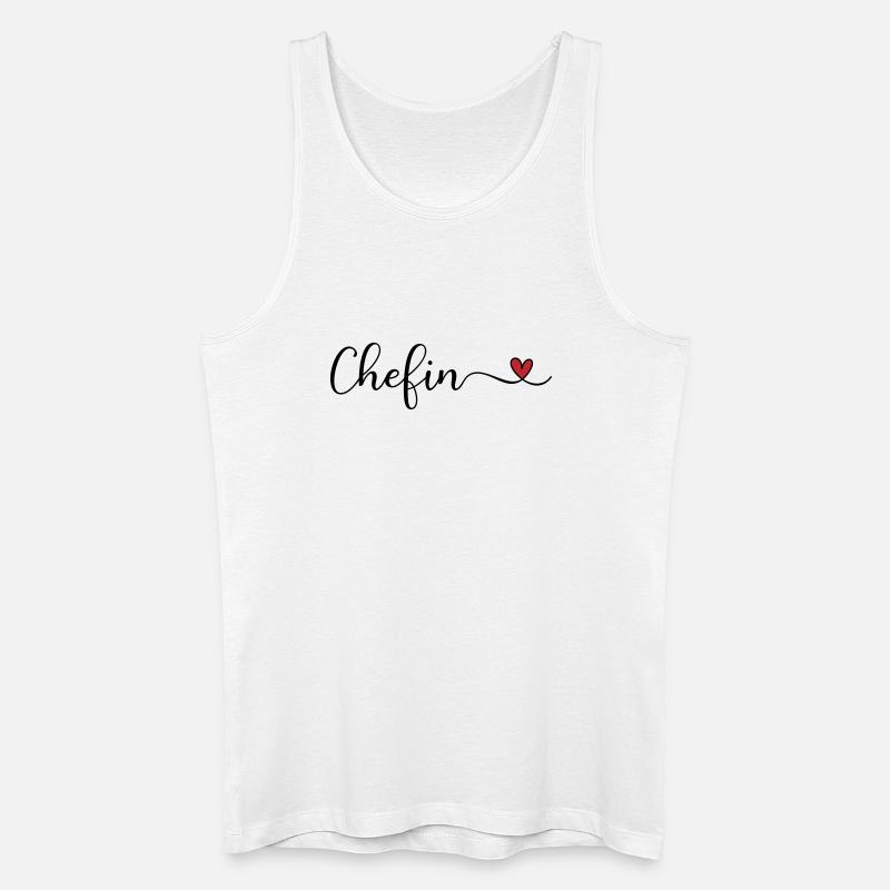Chefin - Männer Bio Tank Top - Weiß
