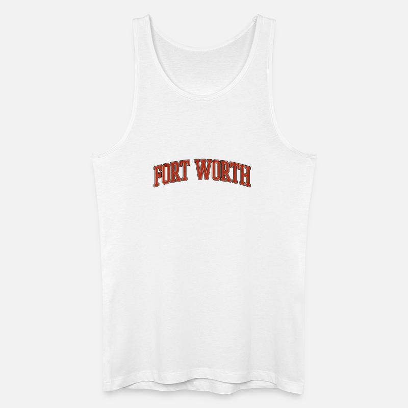 Fort Worth Hochschulbogen - Männer Bio Tank Top - Weiß