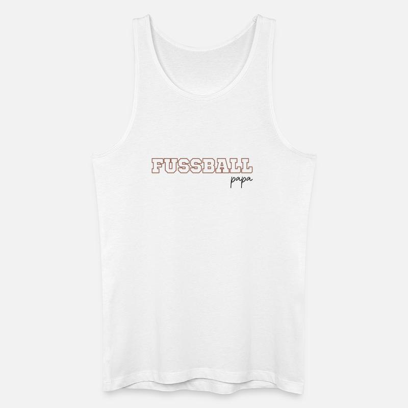 Fussball papa - Männer Bio Tank Top - Weiß