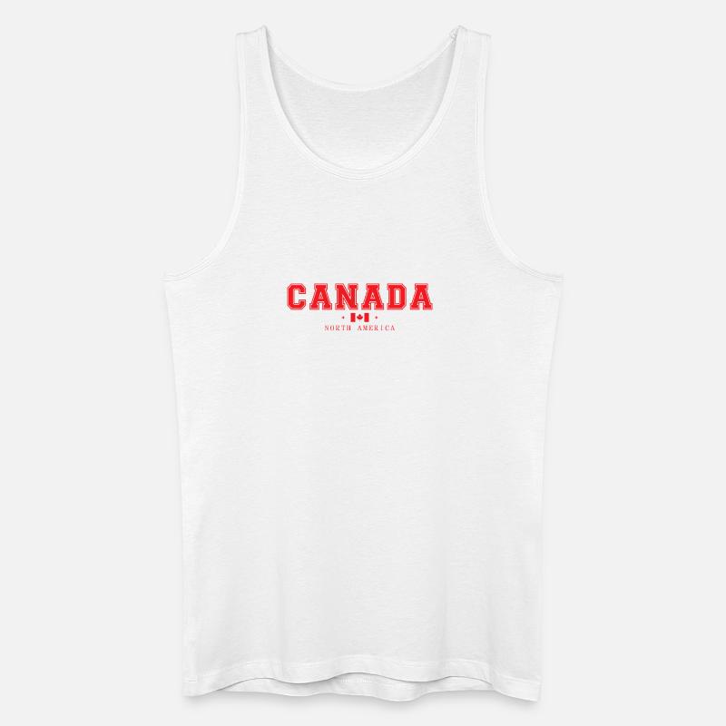 Canada - Männer Bio Tank Top - Weiß