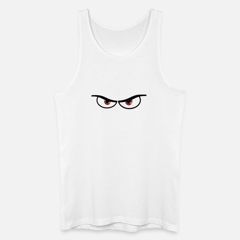 Böse Augen - Geschenk Idee - Männer Bio Tank Top - Weiß