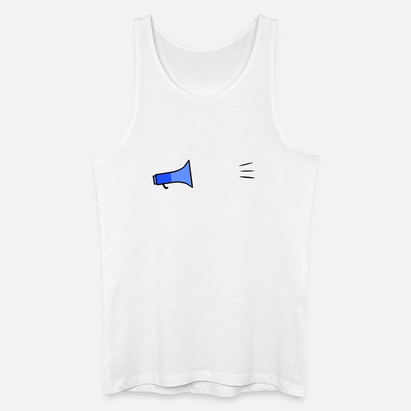 Megafon Text-Template - Männer Bio Tank Top - Weiß