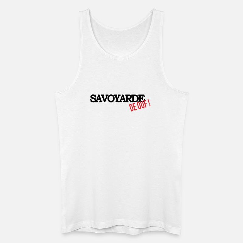 Savoyarde de ouf (noir) - Débardeur bio Homme - blanc