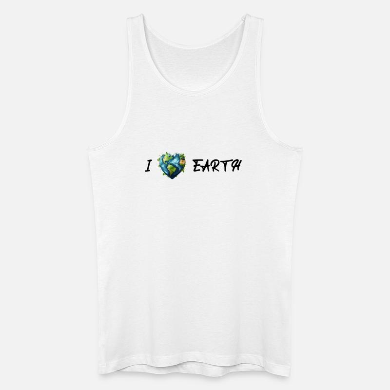 Ich Liebe Die Erde - Männer Bio Tank Top - Weiß