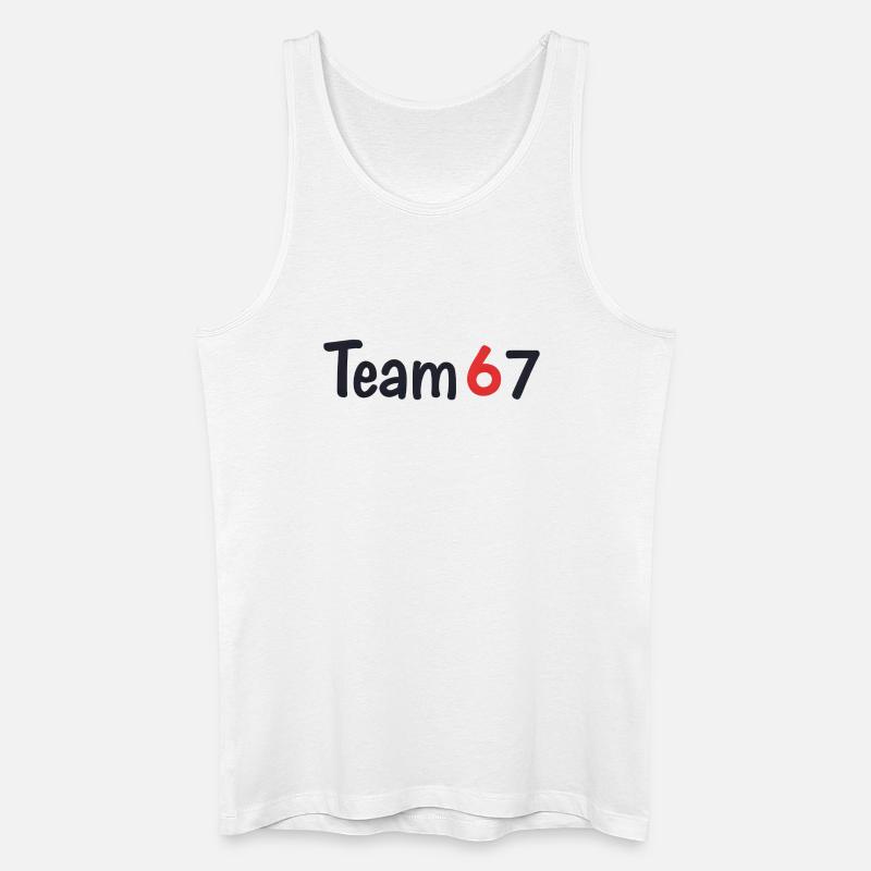 Team 6 7 – Kollektives Textdesign - Männer Bio Tank Top - Weiß