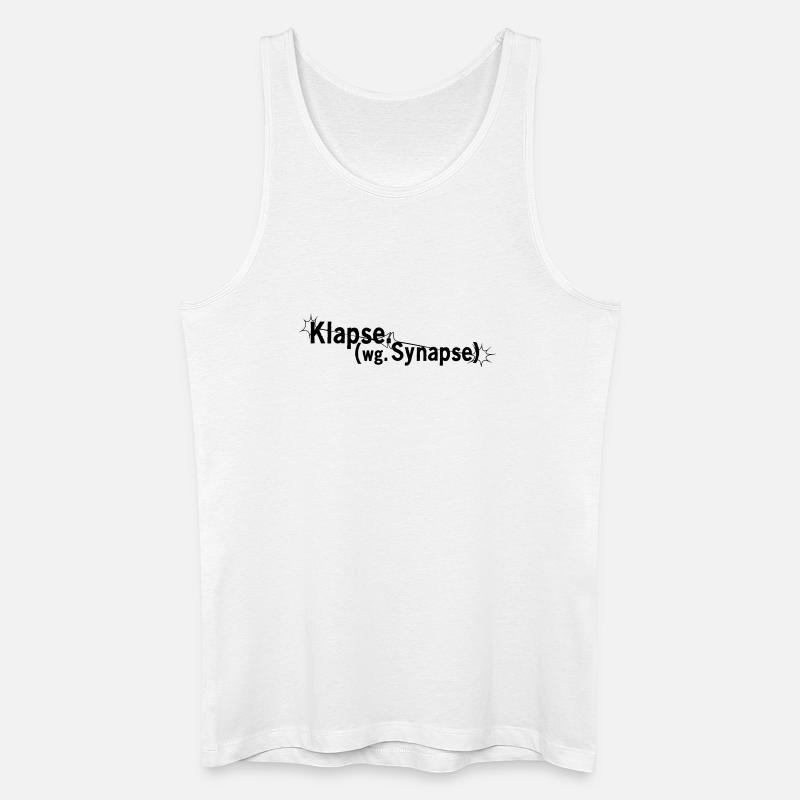 Klapse wegen Synapse - Männer Bio Tank Top - Weiß