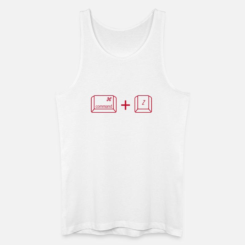 Command + Z - Männer Bio Tank Top - Weiß