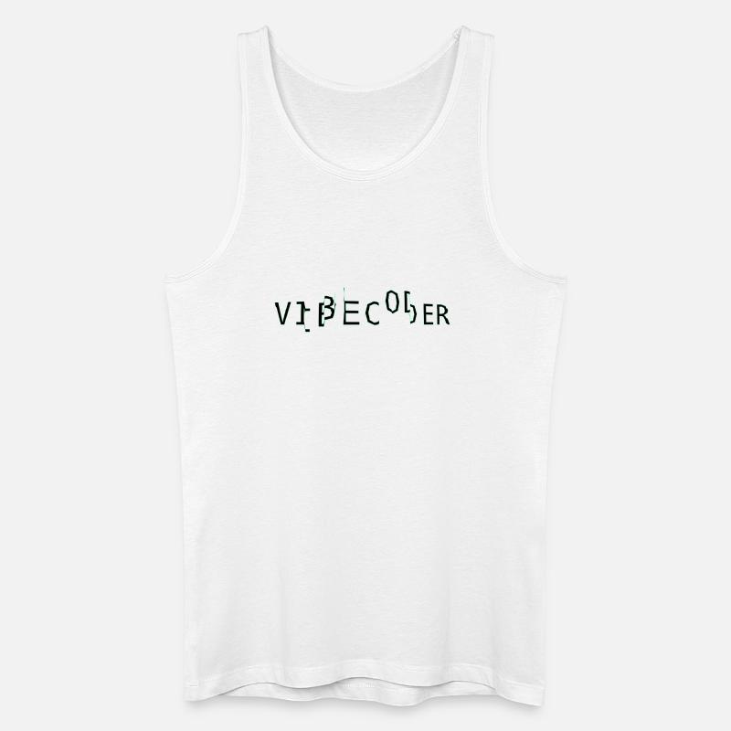 vibecoder_mono glitch - Men’s Organic Tank Top - white