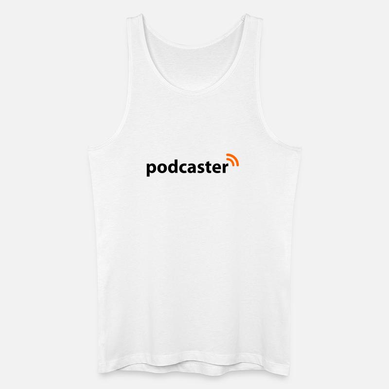 Podcaster - Männer Bio Tank Top - Weiß