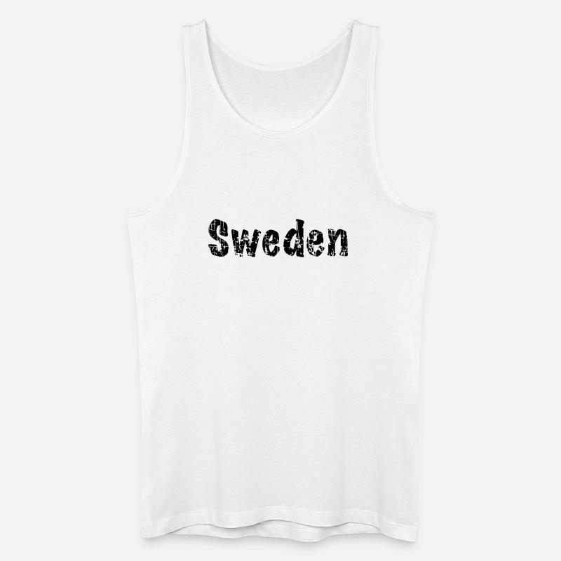 Sweden - Männer Bio Tank Top - Weiß