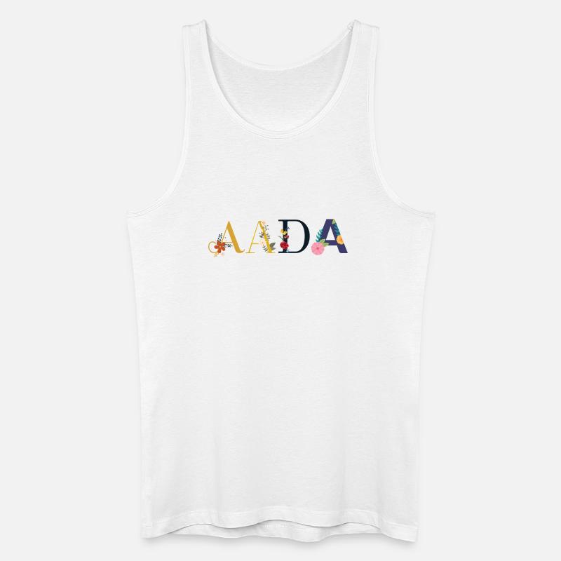 AADA Name mit Blumen geschmückt - Männer Bio Tank Top - Weiß