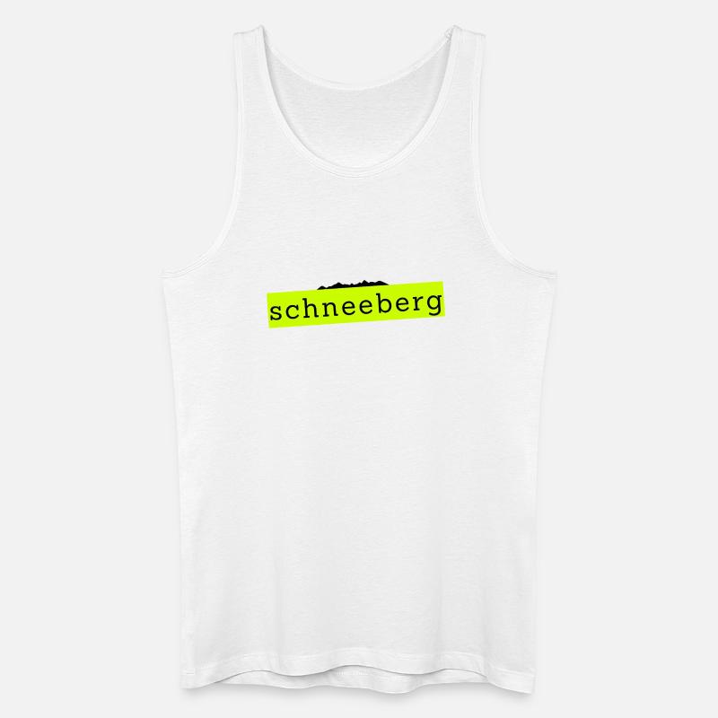 Schneeberg - Design mit Text und Berg - Männer Bio Tank Top - Weiß