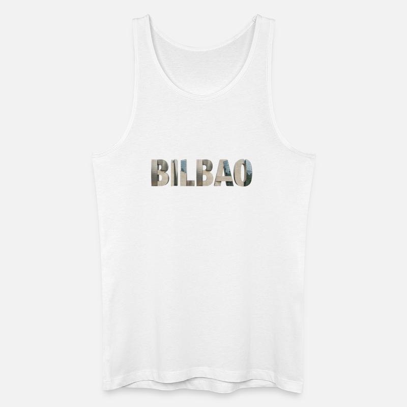 BILBAO – Modern Architectural Typography - Männer Bio Tank Top - Weiß