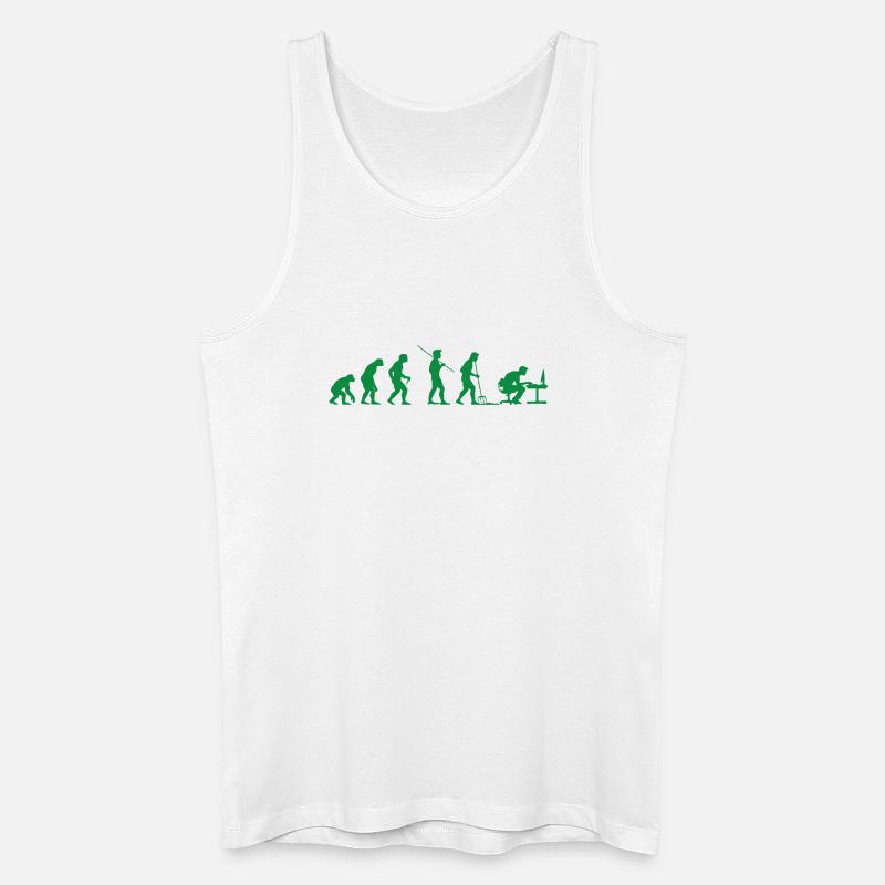 Programmierer Evolution Informatiker Entwickler - Männer Bio Tank Top - Weiß