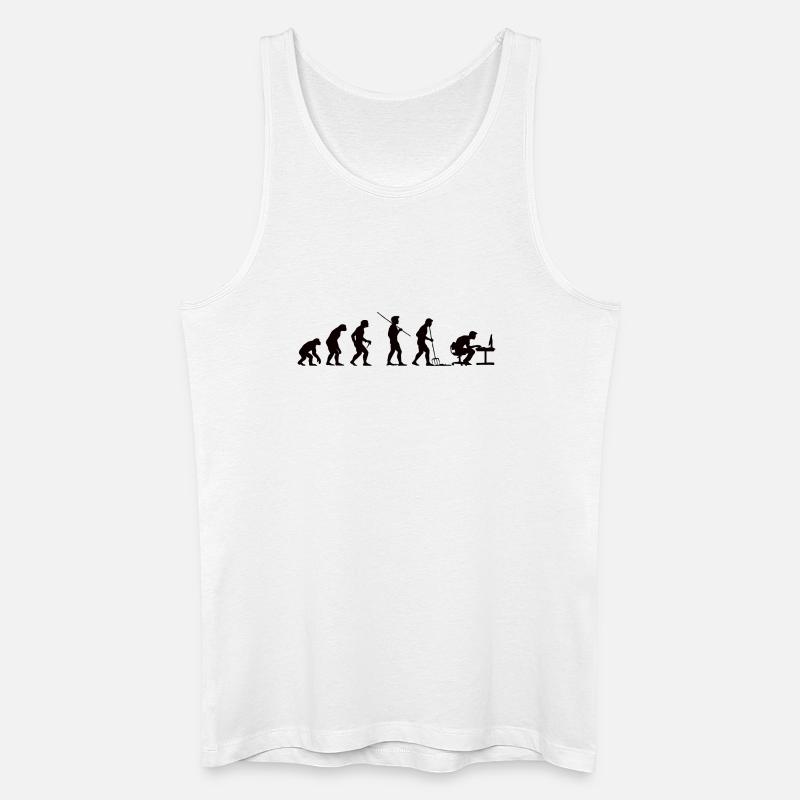 Programmer Evolution Computer Scientist Developer - Men’s Organic Tank Top - white