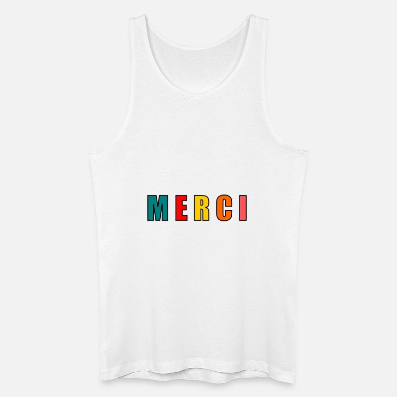 Vielen Dank. Danke - Männer Bio Tank Top - Weiß