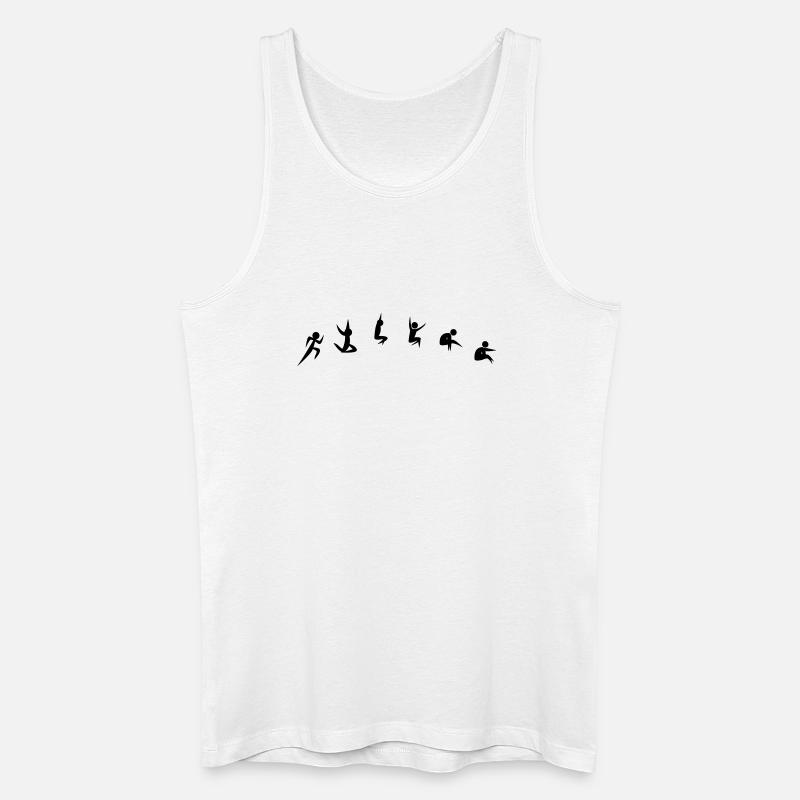 Weitsprung - Männer Bio Tank Top - Weiß