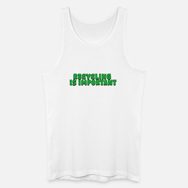 Recycling is important - Männer Bio Tank Top - Weiß