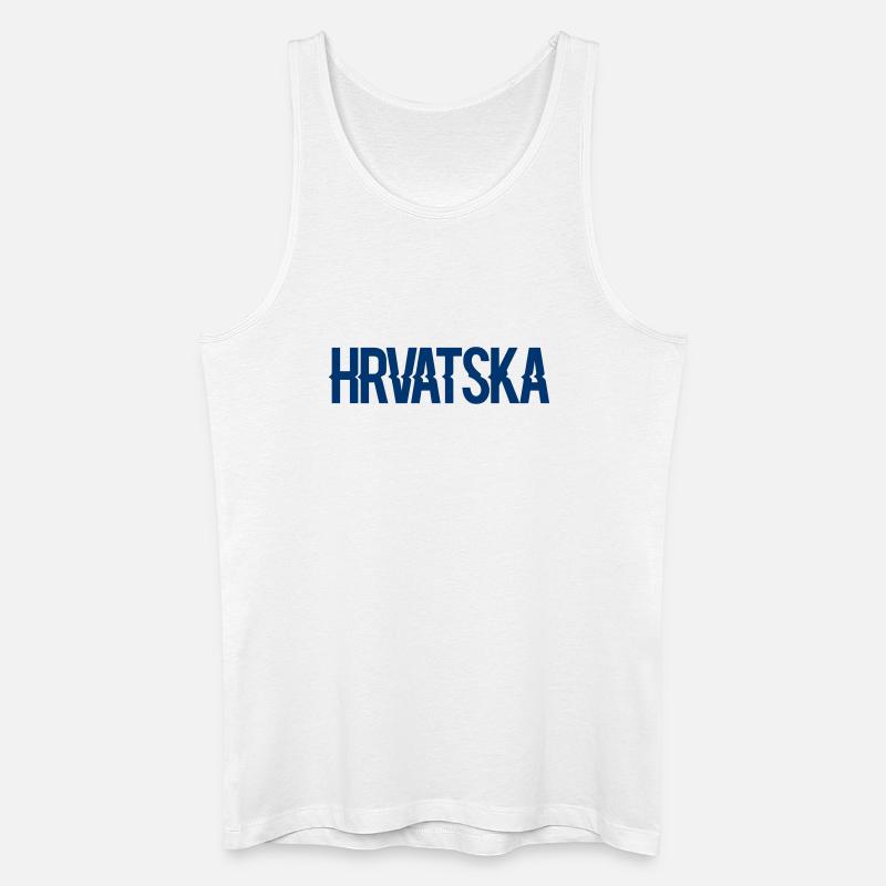 Kroatien Fan Geschenk - Männer Bio Tank Top - Weiß