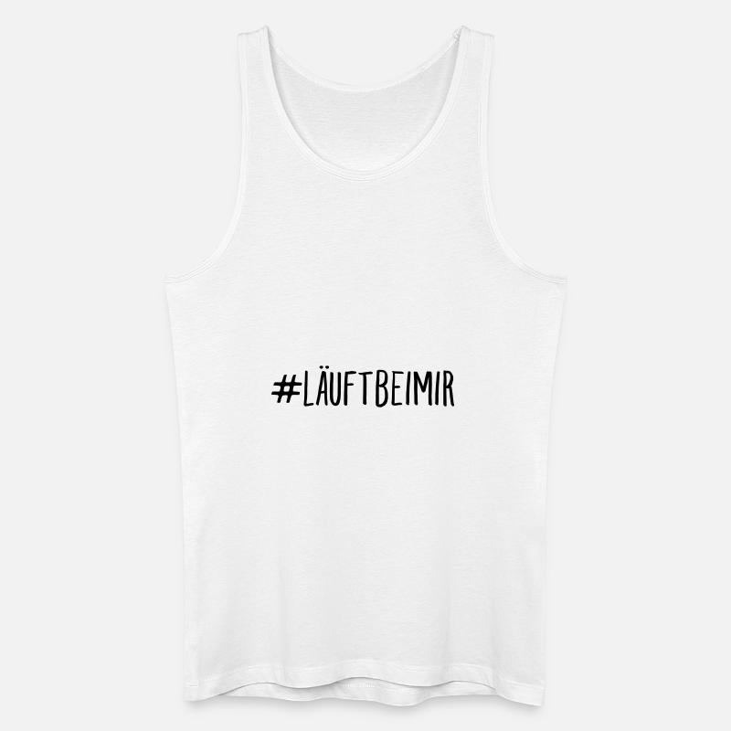 #läuftbeimir - Männer Bio Tank Top - Weiß