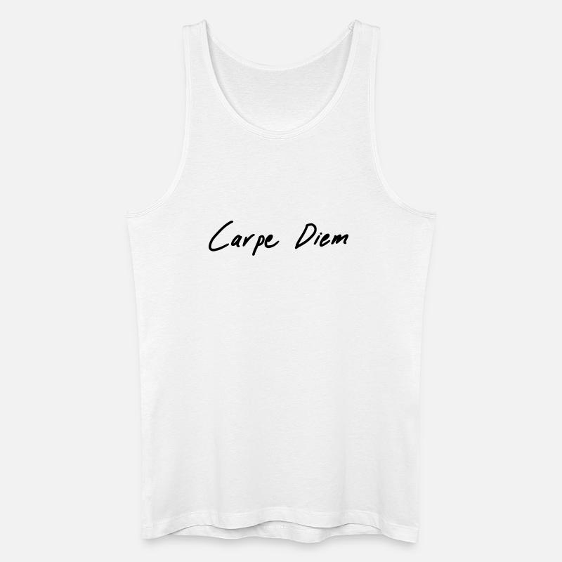 carpe diem - Männer Bio Tank Top - Weiß