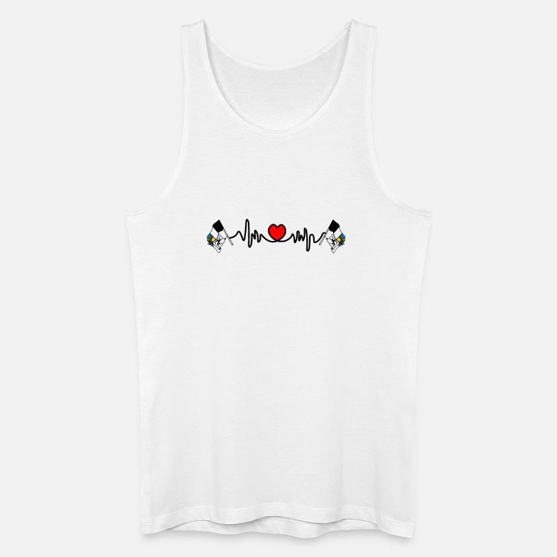 Herzfrequenz-Cardio für Graubünden Schweiz - Männer Bio Tank Top - Weiß