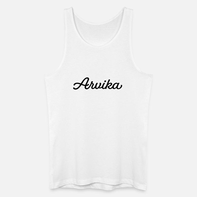 Arvika schwarz - Männer Bio Tank Top - Weiß