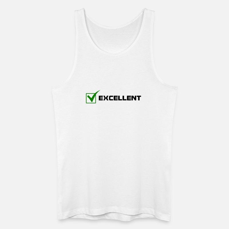 EXCELLENT - Männer Bio Tank Top - Weiß