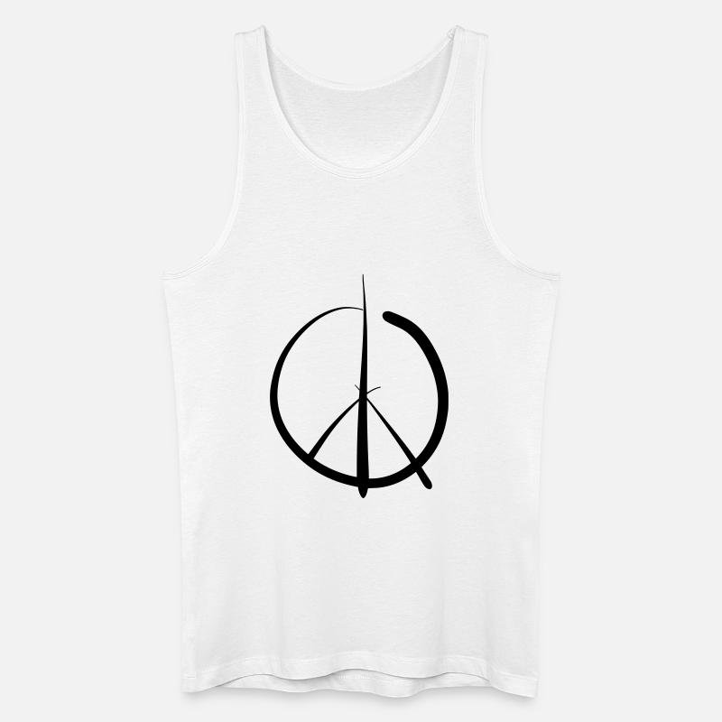 Peace - Männer Bio Tank Top - Weiß