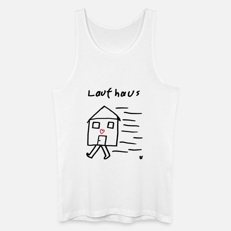 Laufhaus - Männer Bio Tank Top - Weiß