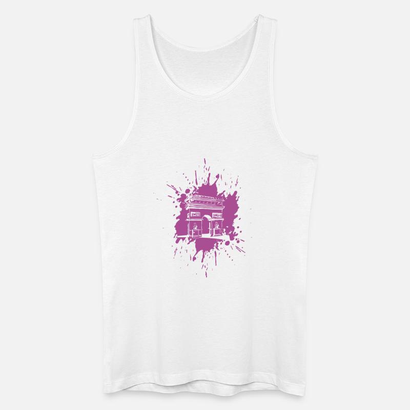 Arc de triomphe | Triumpfbogen Paris | Splash - Männer Bio Tank Top - Weiß