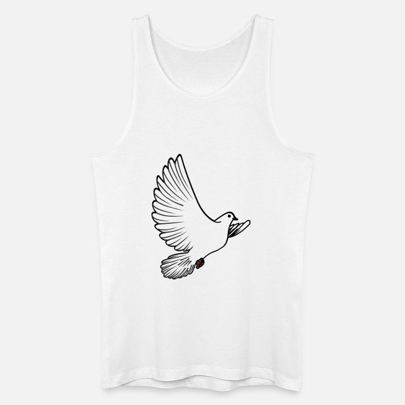 Weiße Taubenbrieftaube Ziertaube oder Friedenstaube - Männer Bio Tank Top - Weiß