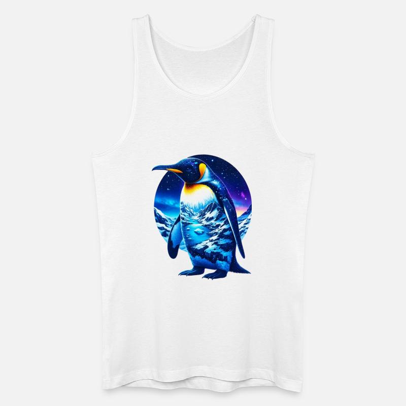 Pinguin - Männer Bio Tank Top - Weiß