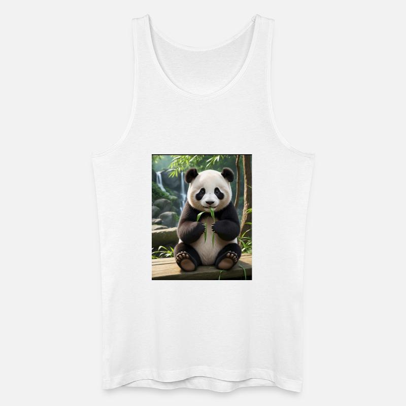 Panda Design - Männer Bio Tank Top - Weiß