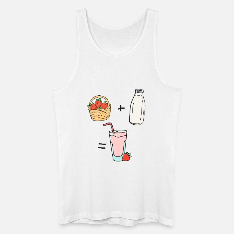 Erdbeermilch - Männer Bio Tank Top - Weiß