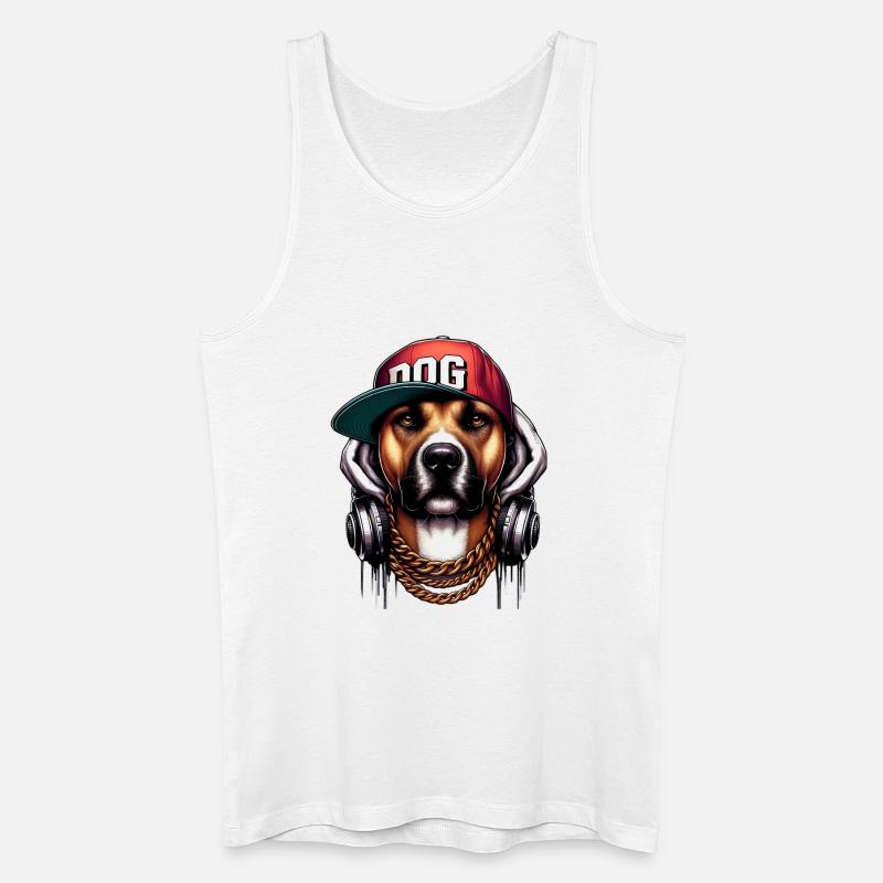 Hund - Männer Bio Tank Top - Weiß