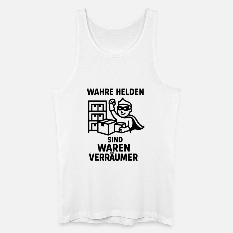 waren verräumer helden - Männer Bio Tank Top - Weiß