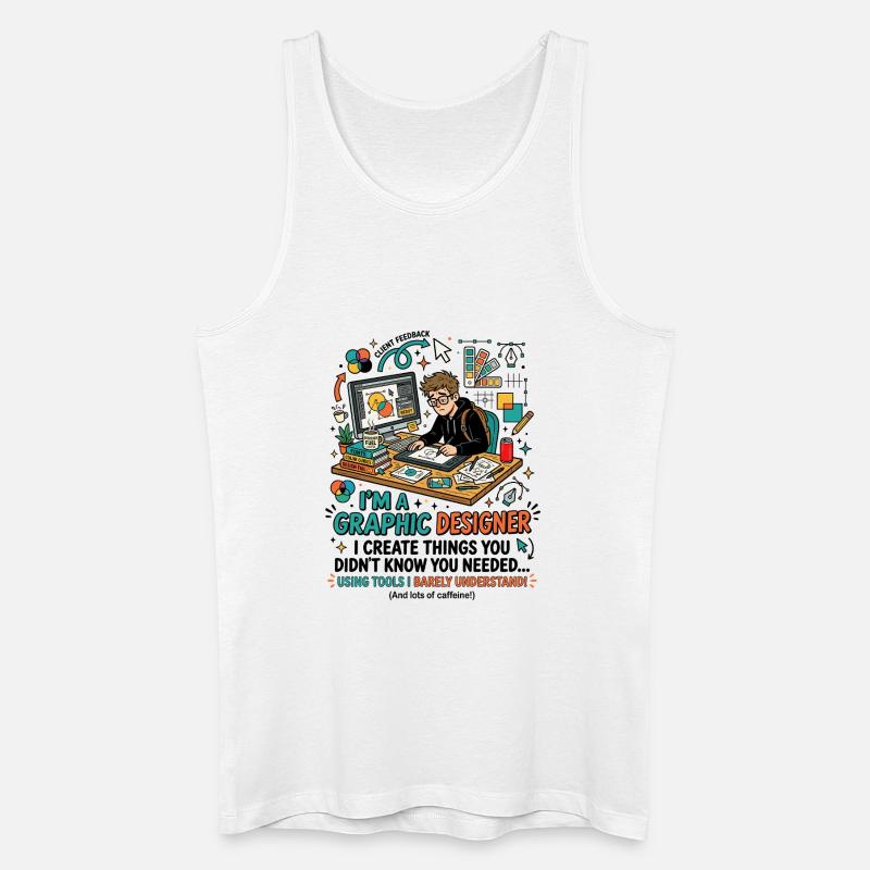 Graphic Designer Tools Humor Spruch - Männer Bio Tank Top - Weiß