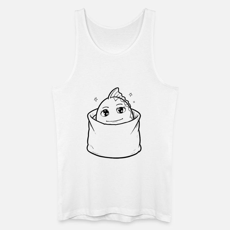 Fisch Tier Tasche - Männer Bio Tank Top - Weiß