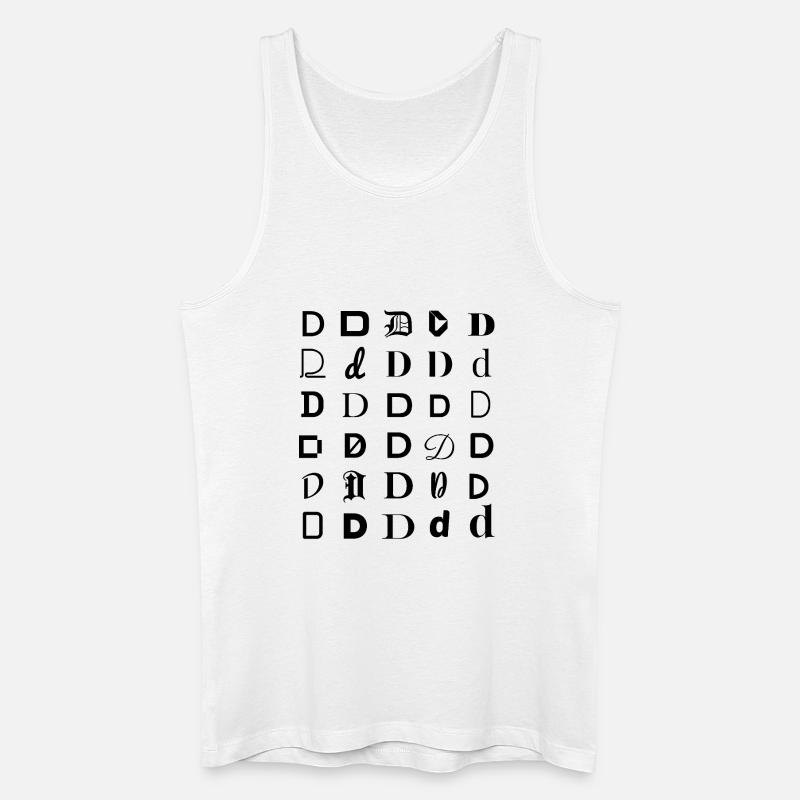 Typografie D-Buchstabe-Mosaikdesign. - Männer Bio Tank Top - Weiß
